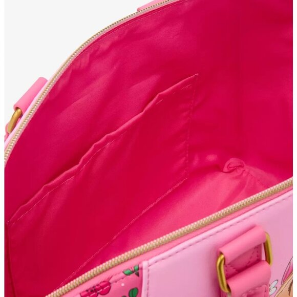 Loungefly Disney Lady And The Tramp Satchel Floral Purse Handbag Shoulder Bag - Picture 3 of 4